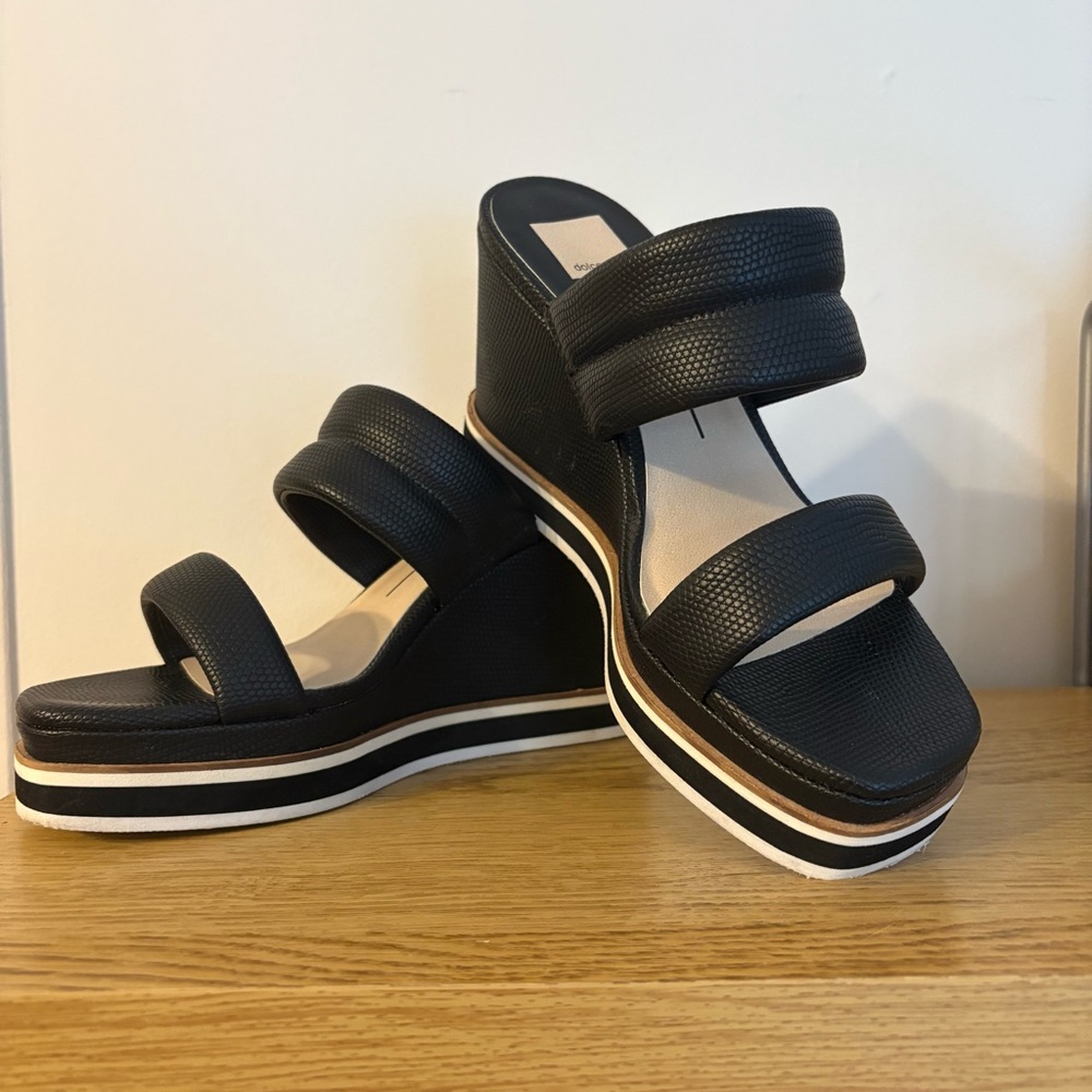 Dolce Vita Black Platform Sandals
